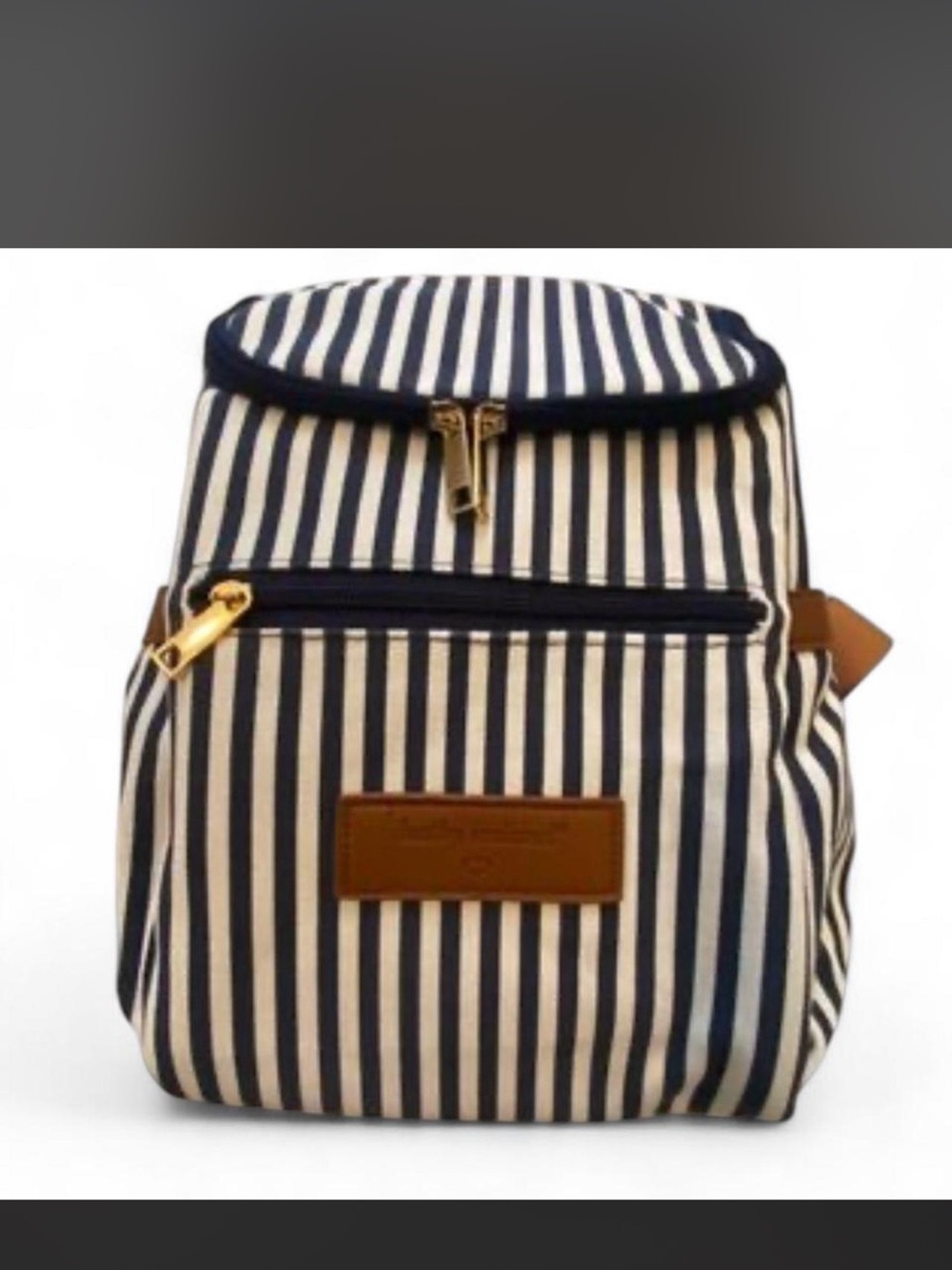 kathy ireland Navy and White Striped Women’s Backpack